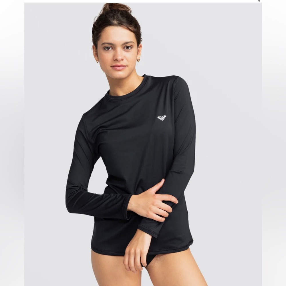 NWT ROXY Enjoy Waves Long Sleeve Rashguard, Black, XL
